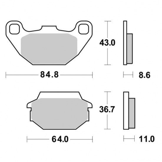 ΤΑΚΑΚΙΑ BRK-869 SM1 (FA305-P285) BRAKING ΙΤΑΛΙΑΣ-
